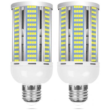 Imagem de Lâmpada LED Corn 50W (2 un) Elivern, 6000 lúmens, 6000K daylight, base E26/E27, ideal para garagem, fábrica, galpão e área externa.