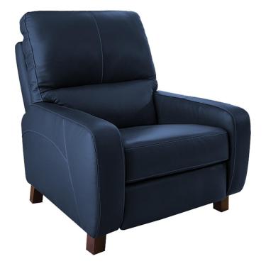 Imagem de Poltrona do Papai Reclinável Manual Viena Two Way Couro Azul - Gran Belo