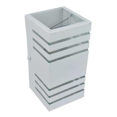 Imagem de Arandela 2 Focos 6 Frisos Efeito Garagem Externa Preto -