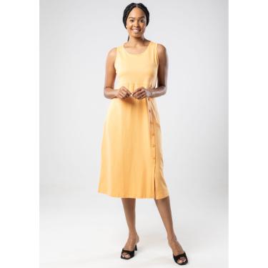Imagem de Vestido Pau a Pique Regata Algodão Laranja