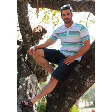 Imagem de Polo Piquet Pau a Pique Listrada Verde