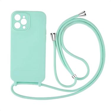 Imagem de Capa Case Capinha Facility Com Cordão Alça Para iPhone 11 Pro Max (Verde Água)