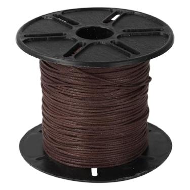 Imagem de The Beadsmith Waxed Cotton Cord – Carretel Marrom de 100 metros, 0,5 mm de espessura, fio forte para fabricação de joias e macramê, fabricado na Índia