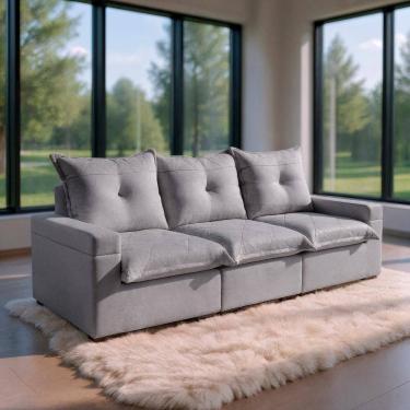 Imagem de Sofá Living  3 Lugares Retrátil 2,62m Tera Bom Pastor