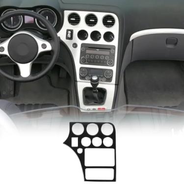 Imagem de Adesivo de moldura de painel de botão multimídia para console central de carro compatível com Alfa Romeo 159 Brera Spider 2004-2011 de fibra de carbono macia para painel de engrenagem de controle