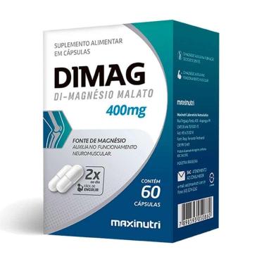 Imagem de Dimag Dimalato De Magnésio 400mg Maxinutri 60 Cápsulas