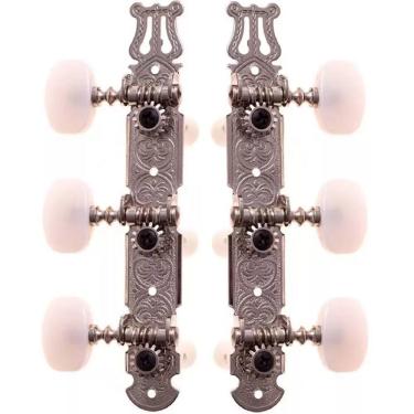 Imagem de Tarraxa Violao Rozini Ra214npg Violao P.Grosso Nylon Cromado B. Claro