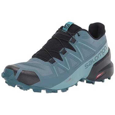 Imagem de Salomon Speedcross 5 Wide W Tênis de corrida feminino, Bluestone/céu noturno/azul Delphinium, 6