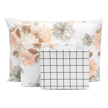 Imagem de Lençol Solteiro 3pçs Elástico Estampado Percal 180 Fios 2025 - Bem Me 