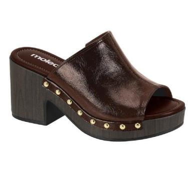 Imagem de Tamanco moleca meia pata ref 5549.107.30331 feminino, 37, Marrom escur