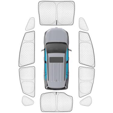 Imagem de KMF 10 peças de persianas espessas de janela completa para Toyota Prius Hatchback 2010-2015 acessórios (não Prius C ou Prius V), proteção de privacidade para janela de carro para-sol para para-brisa