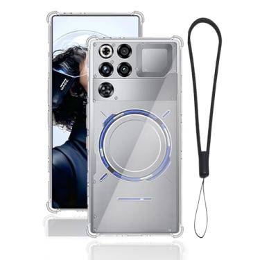 Imagem de FJIASTB Capa Airbag para REDMAGIC 11 Pro/11 Pro+, capa à prova de choque com cordão, resistente a arranhões, sem amarelamento (transparente)