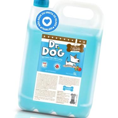 Imagem de Shampoo para Cachorros e Gatos Filhotes Neutro Dr Dog Gal�o 5L hipoalerg�nico peles sens�veis, antial�rgico, n�o irrita os olhos, Cheirinho Beb�