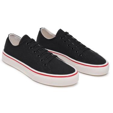 Imagem de Tenis Moda Casual Masculino com Cadarço Sola Reta Leve Emborrachada Fa