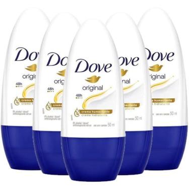 Imagem de Kit 5 Desodorante Antitranspirante Roll-on Dove Original 50ml