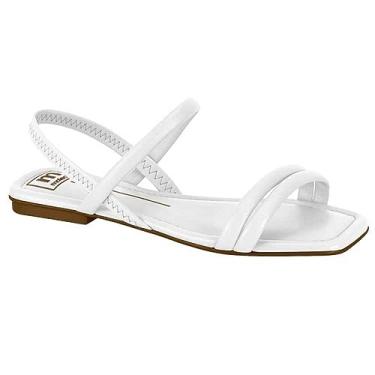 Imagem de Sandália Rasteira Feminina Branco Moleca 5462.111