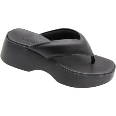 Imagem de Tamanco de Dedo moleca Anabela Tira Grossa Macia Feminino