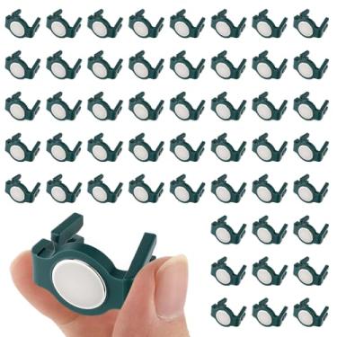 Imagem de Acostop Clipes magnéticos de luz de Natal C9 extra fortes – 50 peças de clipes magnéticos integrados para luzes de cordas de férias ao ar livre, ganchos de luz para telhado e calha de metal de pátio