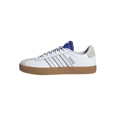 Imagem de adidas Tênis masculino Vl Court 3.0, Branco/branco cristal/azul semi lúcido, 40