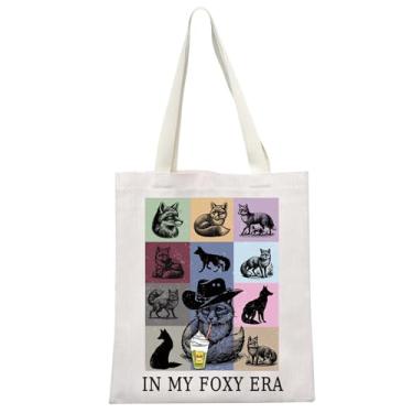 Imagem de MEIKIUP Bolsa de ombro Fox Canvas Animal Lover Gift In My Foxy Era, mercadoria espécie de raposa, Foxy Tb