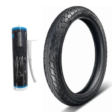 Imagem de Pneu 80/100-18 Dianteiro Levorin Dakar Ii 47P Uso Sem Camara Cg 125 150 160 Fan Start Cargo 150 Haojue Dk150 + Selante