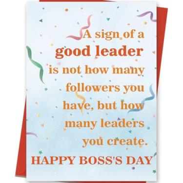 Imagem de Mcduldul Happy Boss Day Card Gifts for Women Men | Best Bosses Day Gifts Card from Group Employee
