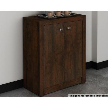 Imagem de Balcão De Escritório Me4103 C/ 2 Portas Rústico - Tecno Mobili