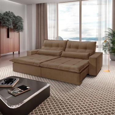 Imagem de Sofá Grecia Veludo 02 Módulos De 120m B25cm Meu Sofá Online B016 Veludo Marrom