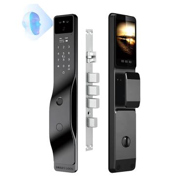 Imagem de Fechadura Digital Inteligente HTF17 Com Reconhecimento Facial, Vídeo Chamada App Tuya Smart