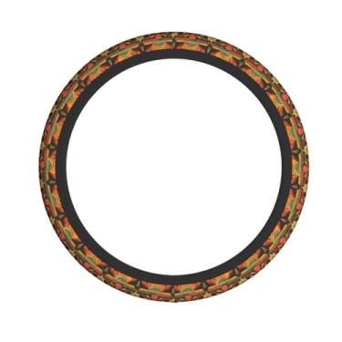 Imagem de Cuczpau Capa de volante acessórios de carro antiderrapante universal Tribe 38 cm ajuste Auto SUV Sedan Vans caminhões