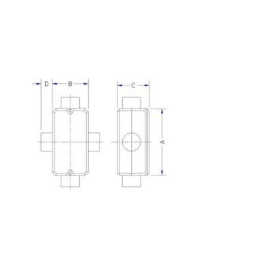 Imagem de Condulete fixo 3/4 tipo X S/ tampa S/ rosca S/PINT 56109312 - Tramonti