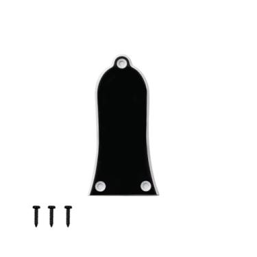 Imagem de ROZILO Capa de cabeça de guitarra 3 furos 2 camadas branca/preta capa de treliça de guitarra em branco 3 furos para Epiphone Style Les Paul LP tipo A