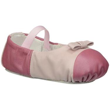 Imagem de Bloch Belle Sapatilhas infantis de balé, sapatos para meninas, alta durabilidade, cabedal de couro macio, flexibilidade, sola de camurça completa, elástico pré-costurado, forro de coração estampado,