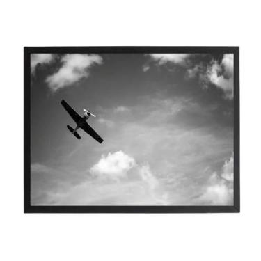 Imagem de Quadro Fotografia Avião Voando 24X18Cm - Com Vidro - Quadros On-Line