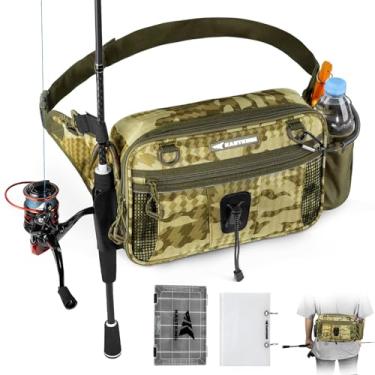Imagem de KastKing Bolsa de cintura BaitSpace – Bolsa de armazenamento impermeável com cinto ajustável, pochete de pesca para homens, organizador de iscas macias, caixa utilitária 3600, suporte de vara, nylon,