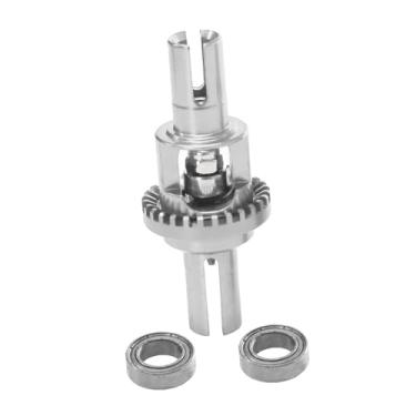 Imagem de Colaxi Conjunto diferencial para carro RC 1:28, acessório robusto para carro RC, modificação, substitui peça, atualização para Wltoys 284010 K989, Prata