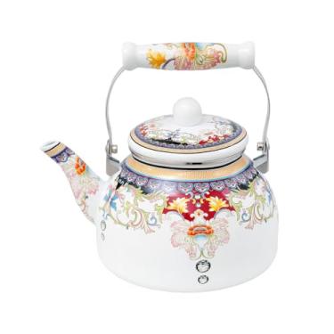 Imagem de Chaleira Clássica Esmaltada Retrô à Indução Índia Elegante 2,5L