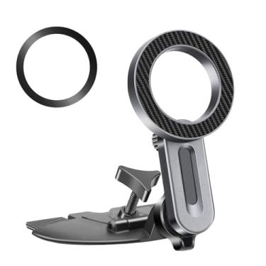 Imagem de EEEKit Suporte magnético para celular, 20 ímãs fortes, suporte para leitor de CD, suporte de anel de aderência pop para capas Magsafe e todos os smartphones