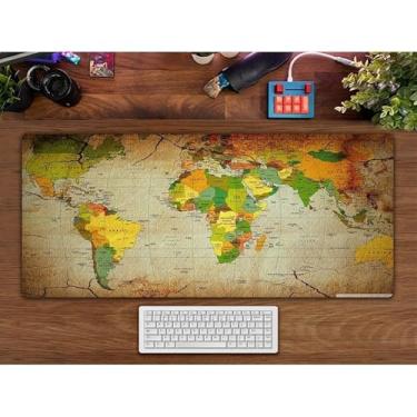 Imagem de Mouse Pad Gamer Vários Modelos Diversos Populares Pop (Mapa Mundi | 1965,80x40cm)