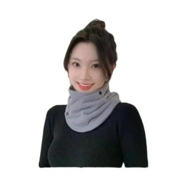 Imagem de Cachecol De Lã De Cordeiro Quente Para Inverno Feminino, Protetor De P