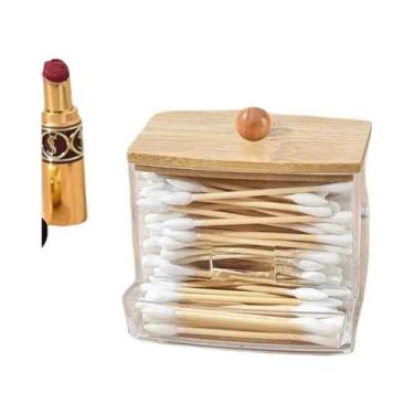 Imagem de Caixa Organizadora Com Tampa Para Cotonetes E Discos De Algodão, Dispe