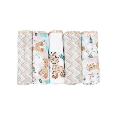 Imagem de Fralda de Pano Dengo Bege - Pacote com 5 Unidades - MINASREY