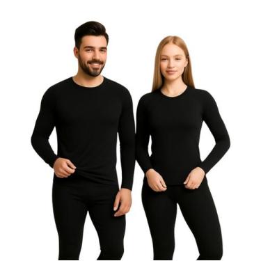 Imagem de Camiseta Térmica Manga Longa Segunda Pele Flanelada Academia - VELLENZ