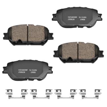 Imagem de HECHENQICHE Pastilhas de freio dianteiras de cerâmica com ferragens para Toyota Camry 2002-2006, Lexus IS250 2009-2015, 2006 GS300