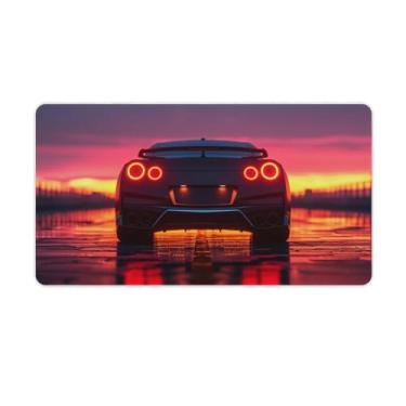 Imagem de FoRes JDM Car R35 Sunset Beautiful Large Gaming Mouse Pads Antiderrapante Base de Borracha Tapete de Mesa Laptop Acessórios de Computador Suprimentos Bloco de Escrita para Escritório Casa 40 X 75 cm