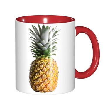 Imagem de Zeraoke Canecas de café criativas com estampa de abacaxi, personalizadas, presente para família, tamanho de 325 ml, unissex