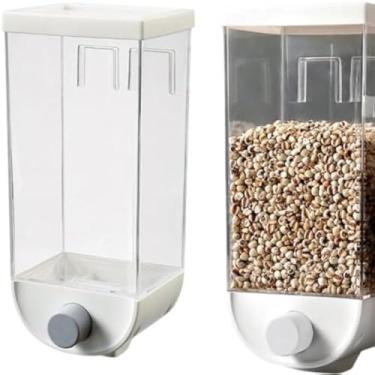 Imagem de Organizador de plastico suspenso, recipiente com dispenser, ideal para guardar, pratico, grande, branco, 1500ml, util.