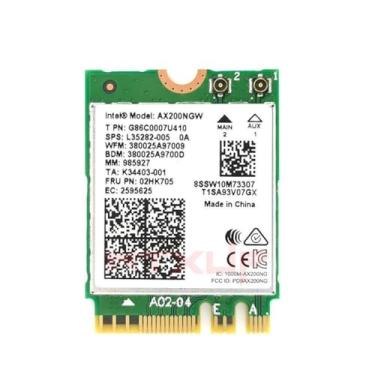 Imagem de Dual Band Wireless AX200NGW for Intel AX200 WiFi 6 Adapter 2.4GHz 574Mbps/5GHz 2.4Gbps 802.11AX Network Card Supports Bluetooth 5.0 Wireless Network Adapter