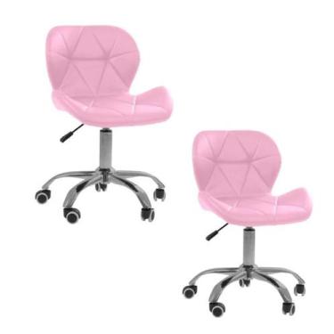 Imagem de Kit 2 Cadeiras Office Eiffel Slim Ajustável Base Giratória - Oficial W