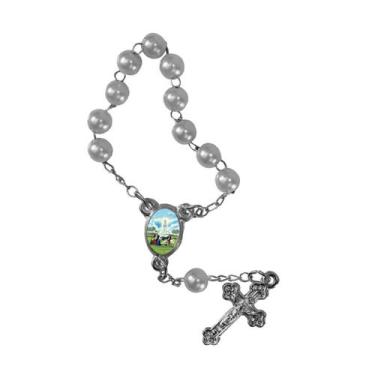 Imagem de 50 Unidades Mini Terço com Foto de Nossa Senhora de Fátima - SJO Artig